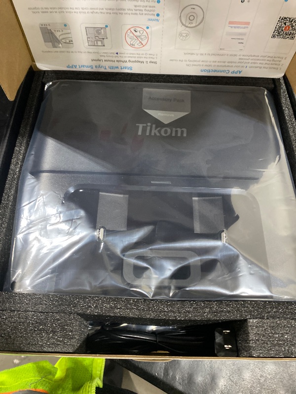 Photo 1 of Tikom Robot Vacuum and Mop, 6000Pa Robotic Vacuum Cleaner with Self-Emptying Base, 90 Days Capacity, LiDAR Navigation, Home Mapping, Ideal for Pet Hair, Hard Floors, Carpet (L8000 Plus)