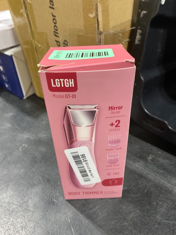 Photo 1 of LGTGH Rechargeable Bikini Trimmer for Women: Pubic Hair Razor with Mirror & LED Light - IPX7 Waterproof Electric Shaver, Travel Lock & Ceramic Blades for Legs Underarm - Baby Pink