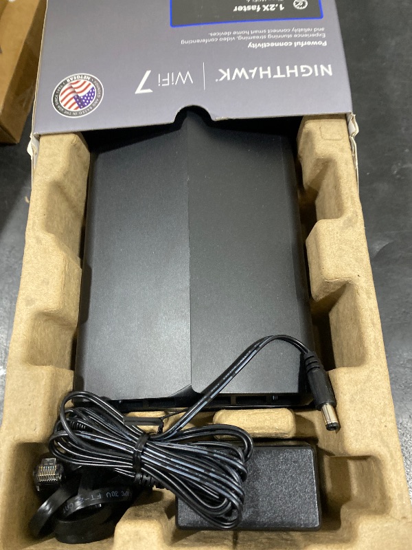 Photo 1 of NETGEAR Nighthawk Dual-Band WiFi 7 Router (RS90) – Router Only, BE3600 Wireless Speed (up to 3.6 Gbps) - Covers up to 2,000 sq. ft., 50 Devices – 2.5 Gig Internet Port - Free Expert Help