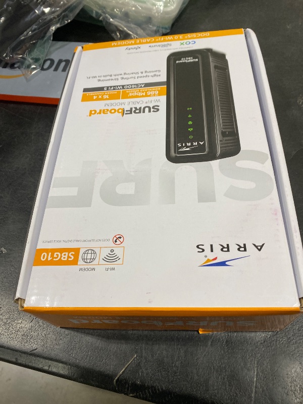Photo 1 of ARRIS (SBG10) - Cable Modem Router Combo - DOCSIS 3.0 16 x 4 Gigabit & AC1600 WiFi, [Check with your provider for compatibility]400 Mbps Max Internet Speeds