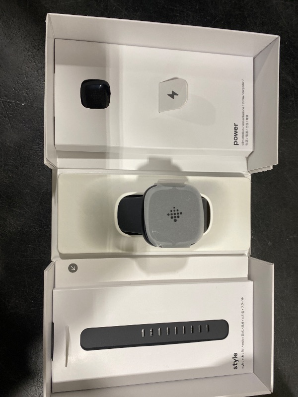 Photo 1 of Fitbit Sense 2 Advanced Health and Fitness Smartwatch with Tools to Manage Stress and Sleep, ECG App, SpO2, 24/7 Heart Rate and GPS, Shadow Grey/Graphite, One Size (S & L Bands Included)