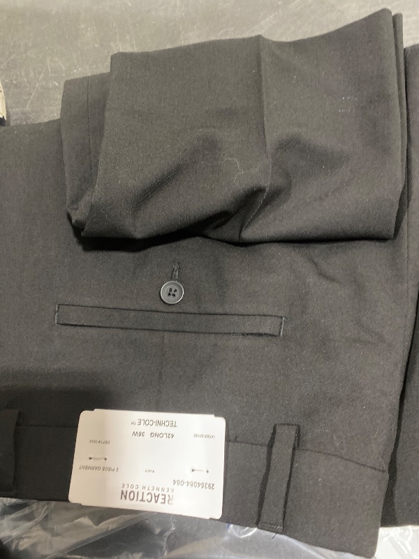Photo 1 of Kenneth Cole Reaction Men's Performance Fabric Slim Fit Suit, Black, 42L
