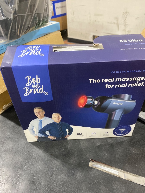 Photo 1 of BOB AND BRAD X6 Ultra Massage Gun with Heat and Infrared Light, Metal Head, Professional Percussion Deep Tissue Muscle Massager Gun for Athletes with 6 ReplacementsLPNPMGY0830615