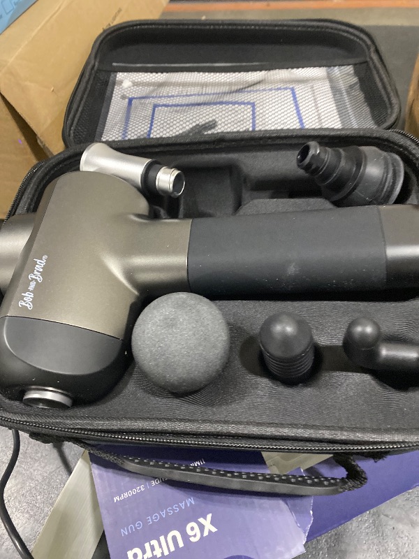 Photo 1 of BOB AND BRAD X6 Ultra Massage Gun with Heat and Infrared Light, Metal Head, Professional Percussion Deep Tissue Muscle Massager Gun for Athletes with 6 ReplacementsLPNPMGY0830615