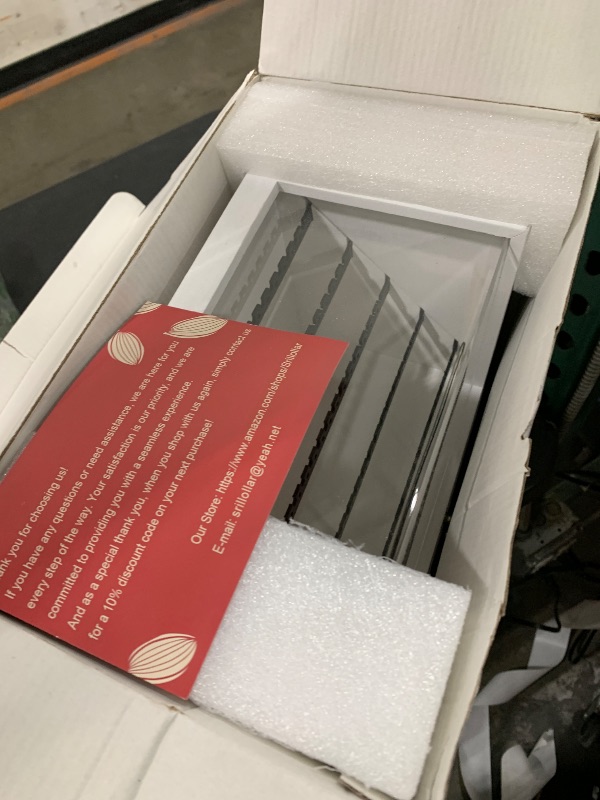 Photo 1 of Srillollar Jewelry Box Organizer, Rustic Wooden Jewelry Boxes for Women Girls, Large Storage Earring Holder Organizer Display for Earrings Necklaces Rings Bracelets (White)