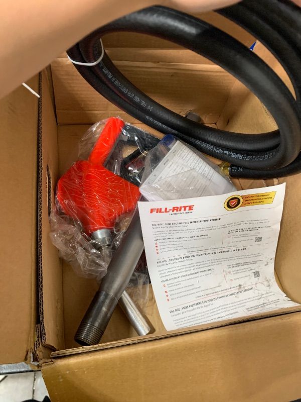 Photo 4 of Fill-Rite FR610HA 115V 15 GPM Fuel Transfer Pump w/Discharge Hose & Automatic Nozzle (Red) | Gasoline, Diesel, Kerosene, Ethanol & Methanol Blends & Biodiesel