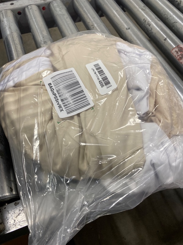 Photo 1 of Set of 2 Arch Backdrop Covers,Beige Ripple Spandex Stretchy Covers for Birthday Baby Shower Welcome Baby Fiesta Party Decoration (7.2FT+6FT)