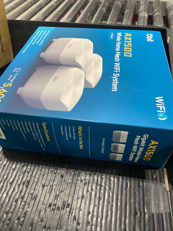 Photo 1 of DBIT AX1500 WiFi 6 Mesh Wi-Fi System | 5,600 Sq Ft Coverage & 120 Devices | Dual-Band, Seamless Roaming, Parental Controls | Replaces Wireless Router and Extender | 4 Gigabit Ports Per Unit (3-Pack)