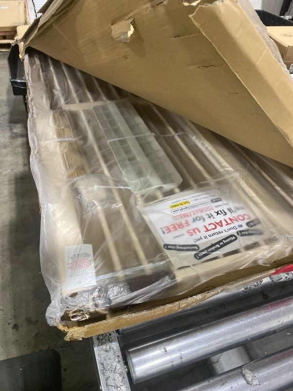 Photo 1 of Lumizone Extra Tall Cat Gate 61.02" High Pressure Mounted Extra Wide 26.38"-30.11" (17Sizes) 1.37" Gap No Drilling Auto-Close Tall Pet Gate for Dogs (Cream, 26.38"-30.11" W)