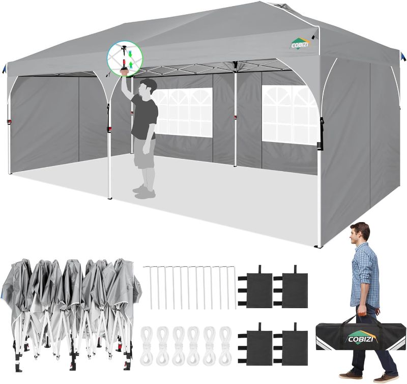 Photo 1 of COBIZI 10x20 Pop Up Canopy: Canopy Tent with Patented Center-Lock Tech