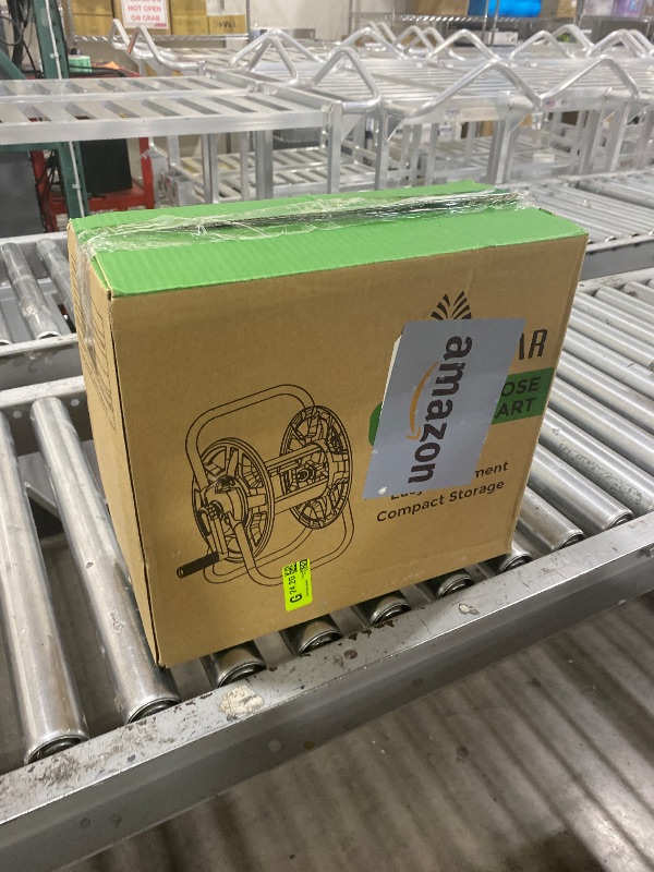 View 2 of ****NONFUNCTIONAL FOR PARTS ONLY******Garden Water Hose Reel Cart, Holds 65-100 Ft of 5/8 Inch, Wall Mounted Garden Hose Cart, Portable Hose Holder for Convenient Hose Storage and Watering