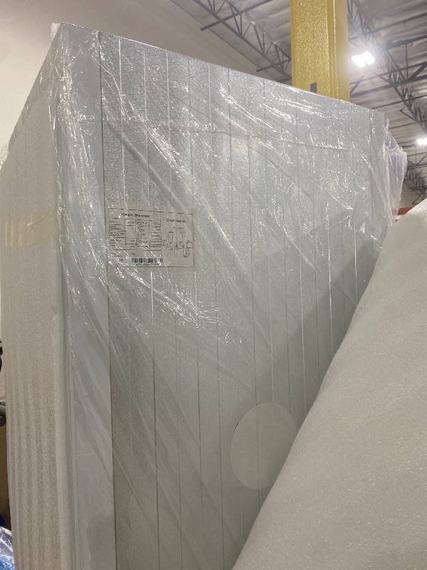 Photo 1 of FreezLabs 27”W Commercial Glass Door Display Refrigerator 15 Cu.ft White Cooler Beverage Bridge with LED Light and 5 Shelves for Cafe Restaurant Store Bar