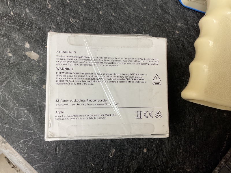 Photo 1 of Apple AirPods Pro 3 Wireless Earbuds, Active Noise Cancellation, Live Translation, Heart Rate Sensing, Hearing Aid Feature, Bluetooth Headphones, Spatial Audio, High-Fidelity Sound, USB-C Charging