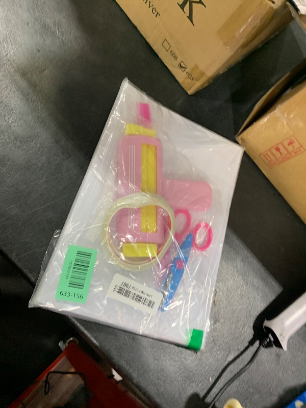 Photo 1 of 100 Sheets 8.25 x 11.6 Inches Glossy Thin Inkjet Paper Paper Crimper Pinking Shears Double Sided Tape for Chip Bags Crafting for Inkjet Printer Dye Ink Back to School Supplies (Pink)