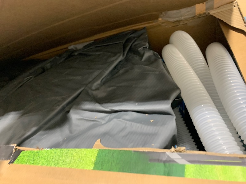 Photo 1 of Intex Ultra XTR Frame 14' x 42" Round Above Ground Outdoor Swimming Pool Set with Sand Filter Pump, Ladder, Ground Cloth, and Pool Cover