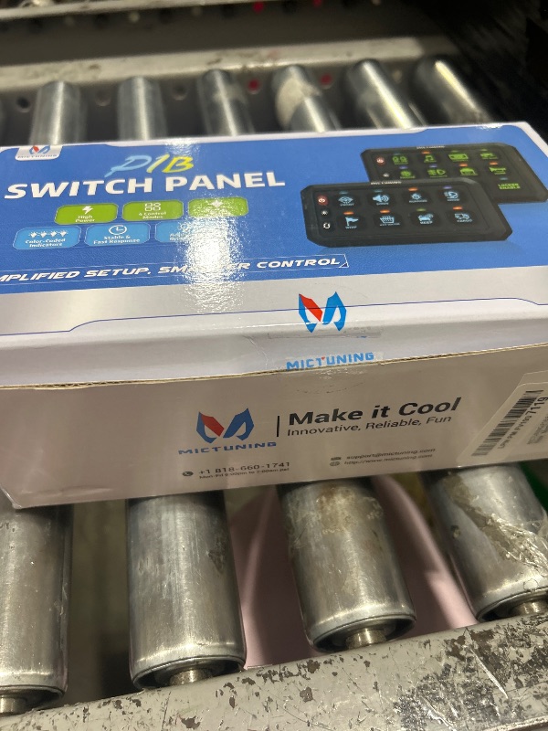 Photo 1 of MICTUNING P1B 8 Gang Switch Panel, Multifunction Toggle Momentary Flash Strobe Pulsed Switch Pod with Backlit Off, 5 Level Brightness Circuit Control Relay System Box for Truck RV Offroad Marine, Blue