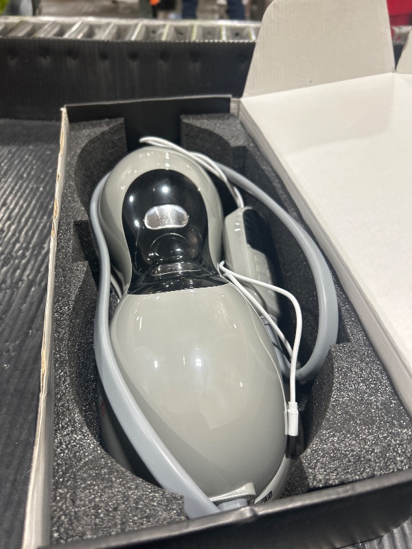 Photo 1 of FliKEZE Heated Neck Stretcher with Red Light Therapy, Wireless Cervical Traction Device for TMJ Pain Relief and Shoulder Relaxer, Neck Traction Massager Pillow for Home/Office Used, Grey