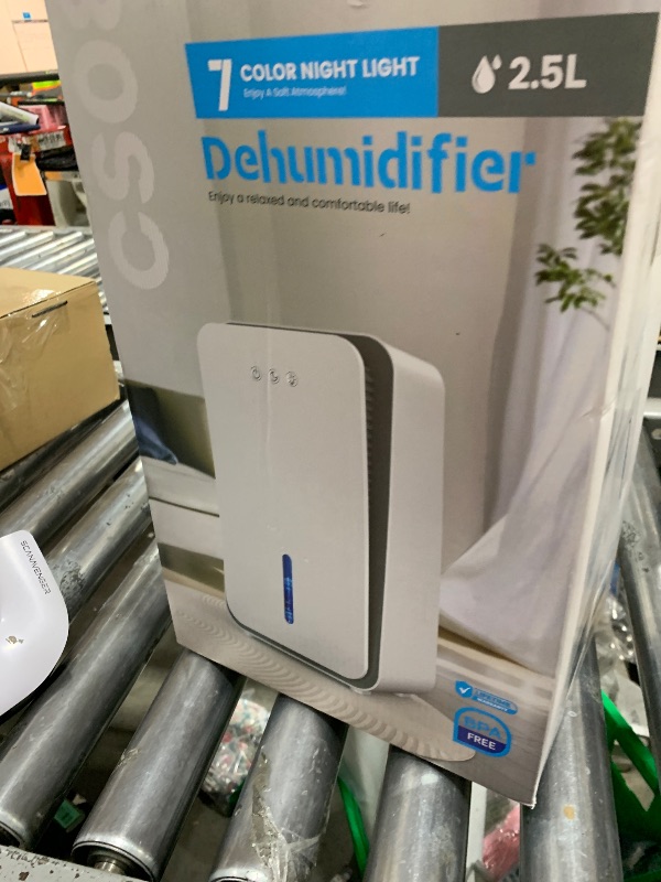 Photo 1 of Dehumidifier for Home,1000 sq.ft Dehumidifier for Basement Bathroom Bedroom with Auto Shut Off, Built-in Aromatherapy Diffuser,7 Colors LED Light, Quiet Dehumidifiers with Sleep Mode(CS08-White)
