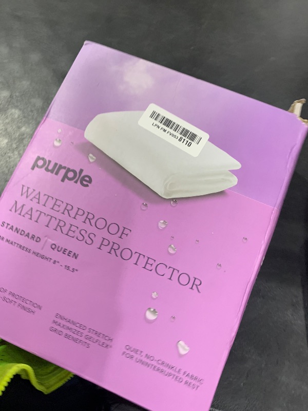 Photo 1 of Purple Waterproof Mattress Protector – Queen, Gold-Standard Protection, Comfort-First Design, Fits Mattresses 8” to 15.5”
