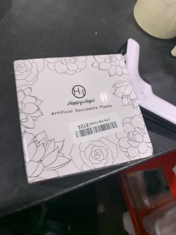 Photo 1 of HappyHapi 12 Pcs Artificial Succulents Mini Fake Plants Unpotted Faux Succulent for Craft, Small Plastic Succulents Assortment in Flocked Green Floral Decor for Party, Cake, Garden & Outdoor