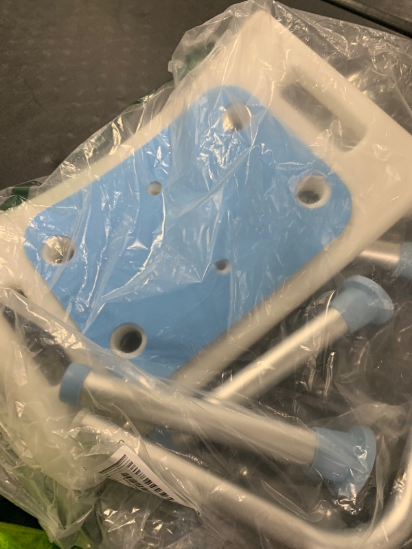 Photo 1 of HOMLAND Shower Chair for Inside Shower, 400 lbs Adjustable Shower Stool with Suction Feet, Shower Seat for Inside Tub Bathroom Bench Bath Chair for Elderly and Disabled - Light Blue