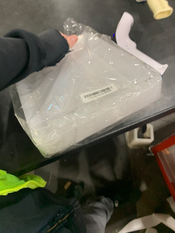 Photo 1 of 10 Pcs Activity Plastic Art Trays,Stackable Craft Tray,Flat Storage Tray,Serving Organizer Tray for Kids,School,Home,Painting,Beads,DIY Projects,11 x 8.27 x 1.18 Inch(Clear)