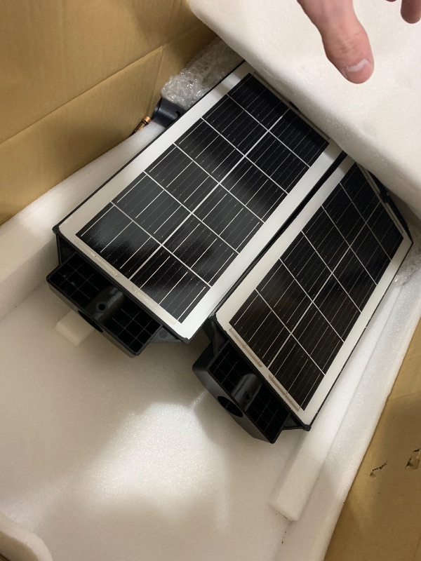 Photo 1 of 9000W Solar Street Lights Outdoor, 27" 240000LM Solar Lights Waterproof with Motion Sensor, 6500K Dusk to Dawn Commercial Lighting for Parking Lot, Security LED Flood Lights for Driveway Yard, 2-Pack