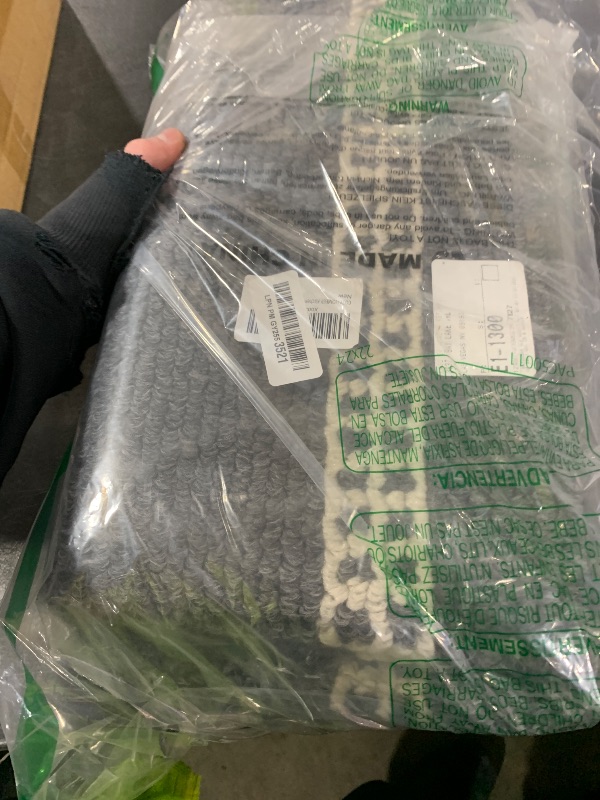 Photo 1 of COSY HOMEER Kitchen Rugs Non-Slip 20x30/20x48 Inch Thick Polypropylene Standing Mat for Home Machine Washable, Black