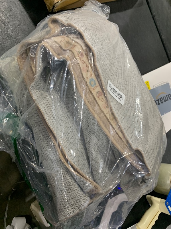 Photo 1 of 5x7 Washable Moss Green Oriental Area Rug for Living Room - Dining Room Rugs for Under Table, Home Office, Low Pile Non-Slip Floor Carpet for Bedroom - Vintage Brown Design & Stain Resistance