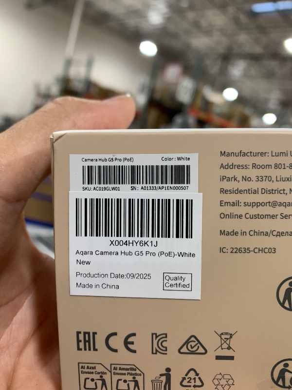 Photo 1 of Aqara 4MP Camera Hub G5 Pro PoE, True Color Night Vision Security Camera Outdoor, HomeKit Secure Video, Thread Border Router, Local Detection, Thread/Zigbee, Supports Alexa, Google, Smartthings, White