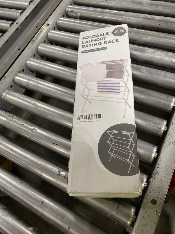 Photo 1 of ZOES HOMEWARE 2026 Enhanced Clothes Drying Rack | Foldable Drying Rack Clothing for Laundry | Small Collapsible Portable Dryers for Laundry | Use for Indoor & Outdoor | White 37.5"x29"x12"