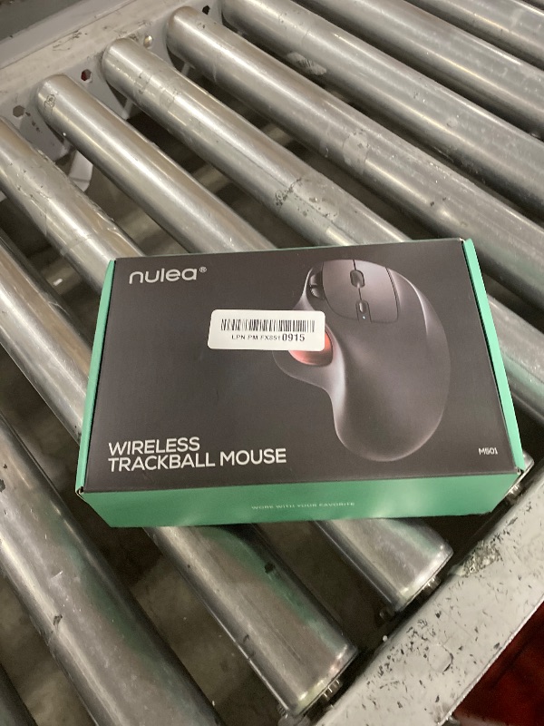 Photo 1 of Nulea M501 Wireless Trackball Mouse, Rechargeable Ergonomic, Easy Thumb Control, Precise & Smooth Tracking, 3 Device Connection (Bluetooth or USB Receiver), Compatible for PC, Laptop, Mac, Windows.