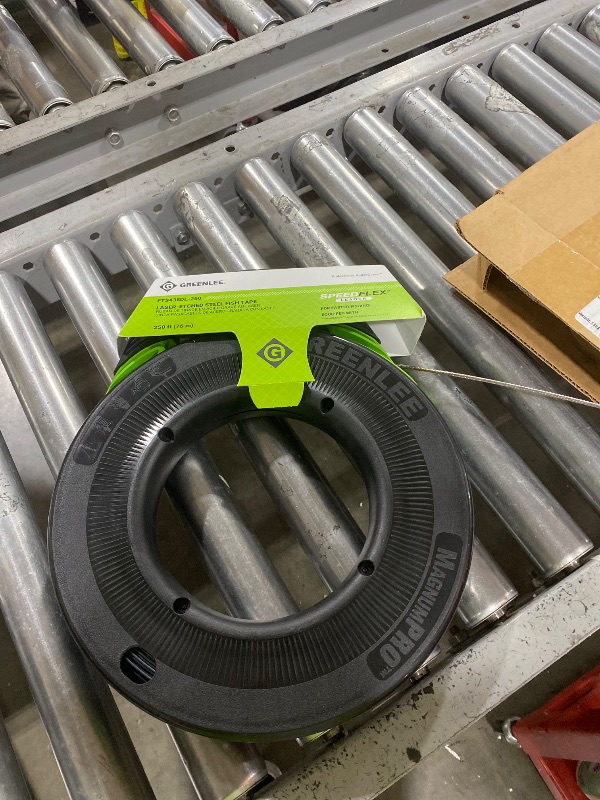 Photo 1 of Greenlee FTS438DL-250 SmartMARK Laser Etched Steel Fish Tape with SpeedFlex Leader, 250-Feet