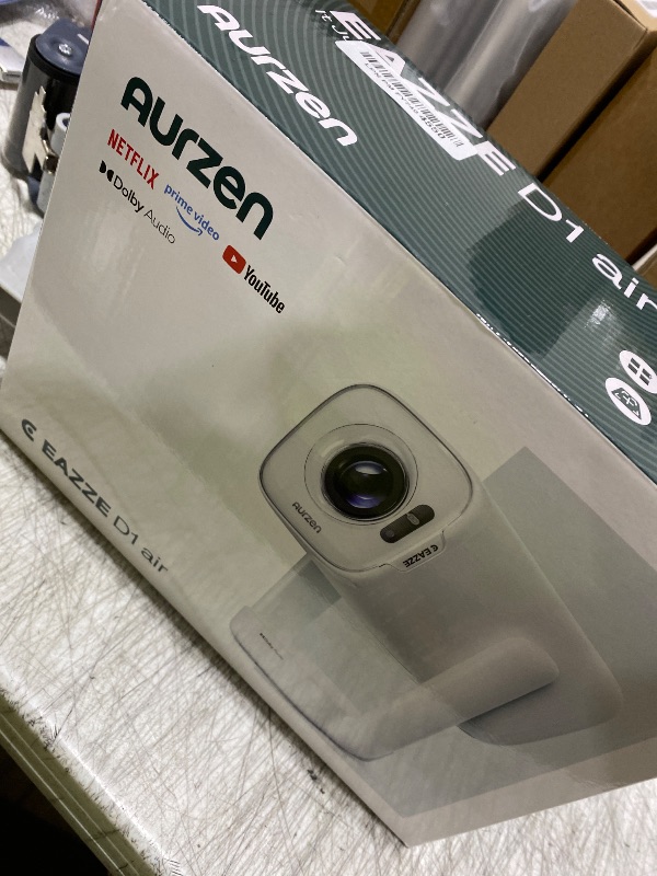 Photo 1 of Aurzen D1 air Smart Portable Projector with WiFi and Bluetooth, USB-C Powered, Easy Auto Setup, 16W Dolby Audio, Built-in Official Apps, Native 1080P HDR10, Outdoor Movie Projector 4K Supported, Green