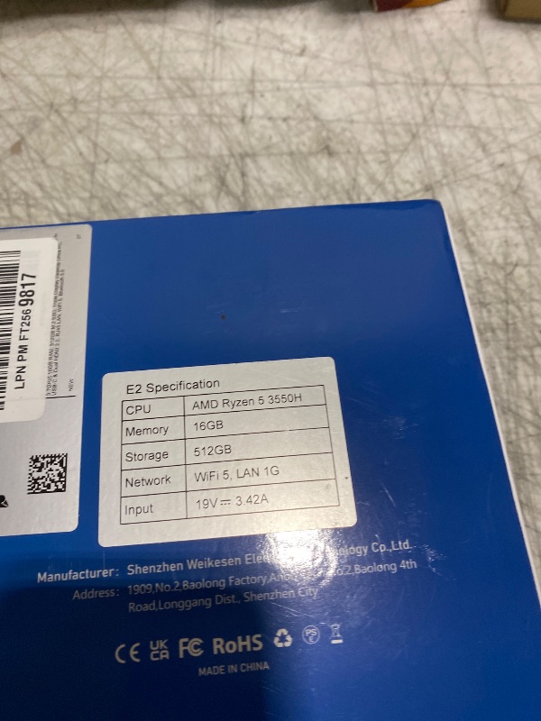 Photo 1 of BOSGAME E2 Mini PC with AMD Ryzen 5 3550H, 16GB RAM 512GB NVMe SSD, Triple Displays via USB-C & Dual HDMI, Gigabit Ethernet, Compact Desktop Computer for Business, Office & School