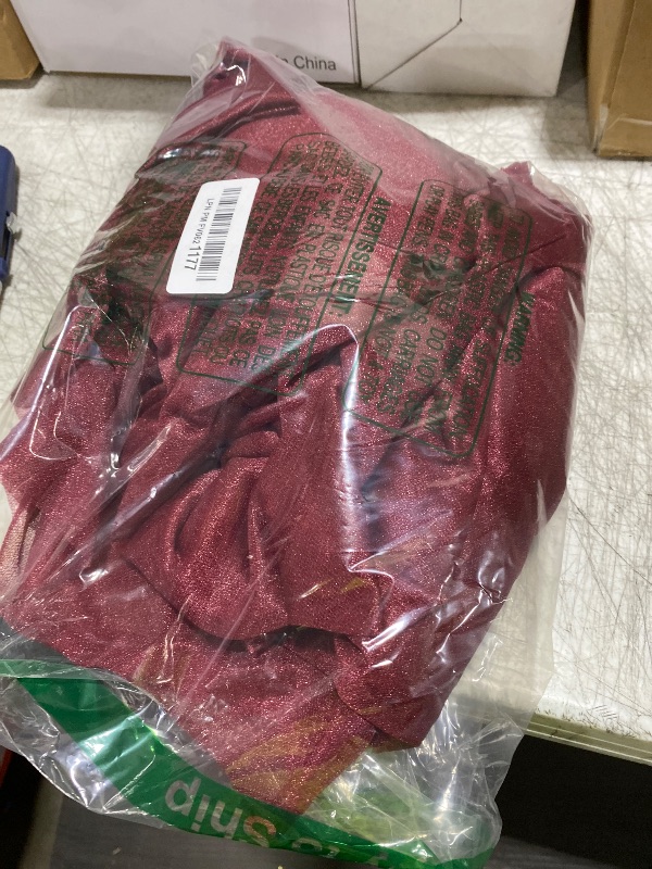 Photo 1 of 10 x 7 Feet Burgundy Backdrop Curtain for Partie, Background Curtains for Photoshoot, Birthday, Wedding, Halloween, Thanksgiving, Christmas Day, New Year Party Decorations 5Ft x 7Ft, 2 Panels