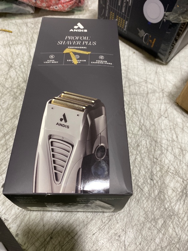 Photo 1 of Andis TS-2 17255 Pro Foil Lithium Titanium Foil Shaver, Cord/Cordless, Smooth Shaving Cordless Shaver with Charger, Black