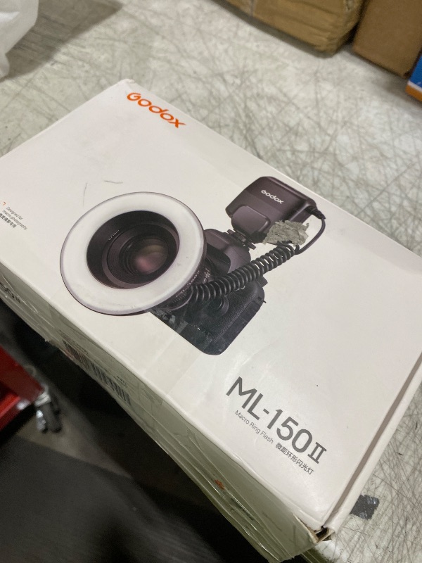 Photo 1 of Godox ML150II Macro Ring Flash on Camera Ring Flash Light GN12 CCT 5800K±200K for Fuji, for Canon, for Nikon, for Sony, for Olympus Camera