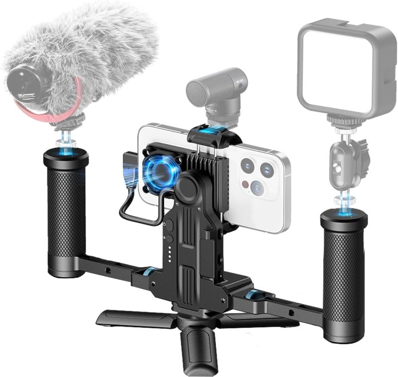 Photo 1 of FeiyuTech Phone Video Rig Pro for iPhone 17 16 15 Pro/Pro Max - ProRes 4K Filmmaking Cage with External Storage Hub,Cooling Fan,Battery Extension,USB-C Expansion for Professional iPhone Video Create