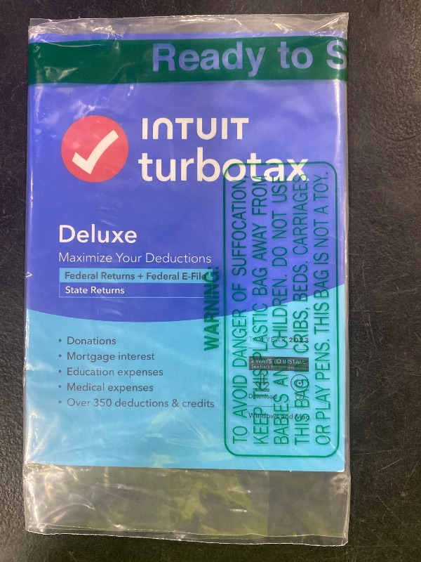 Photo 1 of [Old Version] TurboTax Deluxe 2023, Federal & State Tax Return [PC/Mac Disc]
