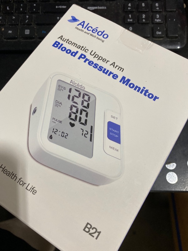 Photo 1 of Alcedo Blood Pressure Monitor for Home Use, Automatic Digital BP Machine with Large Cuff for Upper Arm, LCD Screen, 2x120 Memory, Talking Function