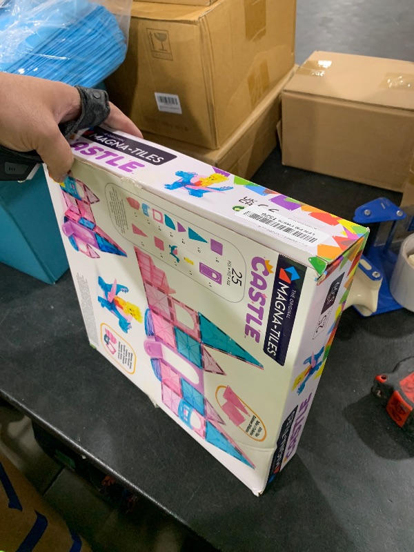 Photo 1 of Magna-Tiles Castle 25-Piece Magnetic Construction Set, The Original Magnetic Building Brand