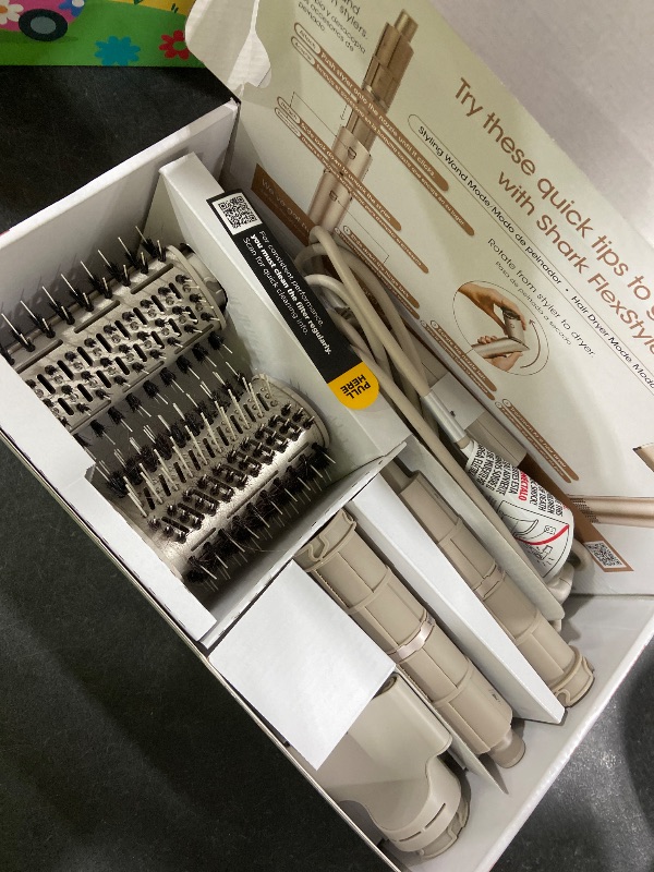 Photo 1 of Shark FlexStyle Air Styling & Drying System, Powerful Hair Dryer Brush & Multi-Styler with Auto-Wrap Curlers, Paddle Brush, Oval Brush, Concentrator Attachment, Stone, HD430