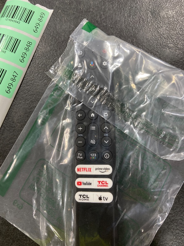 Photo 1 of (Upgrade) Besia RC813 Replacement Remote for All TCL Android/Google TVs, Compatible with Q/S/FHD/UHD/QLED Series Without Voice Command