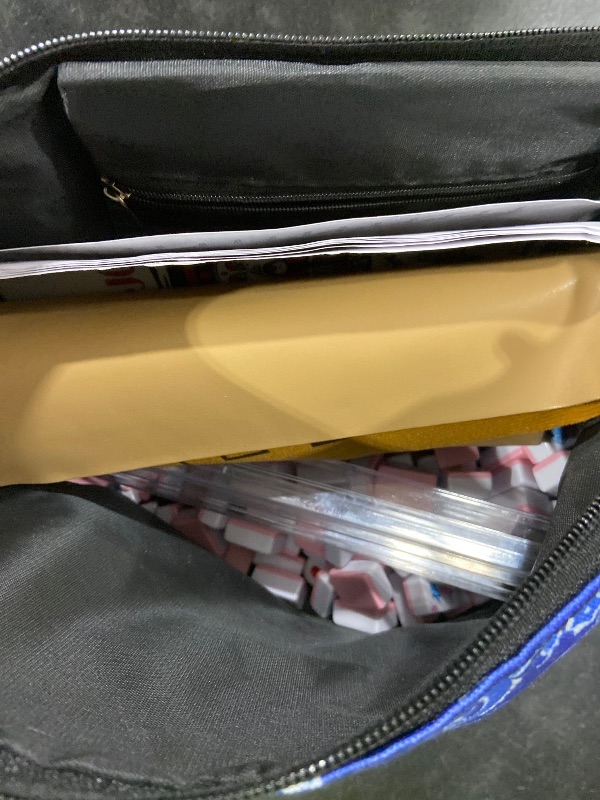 Photo 1 of XuMoZC American Mini Mahjong Set 166 Mahjong Tiles 0.9-inch American Mahjong Game Pink Set Thickened Mah-Jongg Tiles Bag Mahjong Tile Set