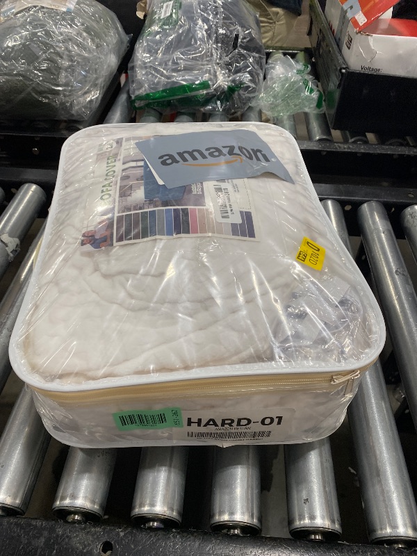 Photo 1 of ROFASVCO Sectional Couch Covers L Shape Sofa Cover 1-Piece Stretch Corner Couch Covers Non Slip Washable Sofa Slipcovers Soft Fleece Furniture Protector for Dogs Pet (Small, White)