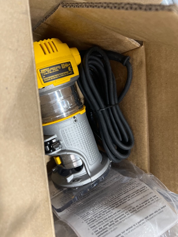 Photo 1 of DEWALT Router, Fixed Base, 1-1/4 HP, 7.7-Amp, Variable Speed Trigger, Corded (DWP611)