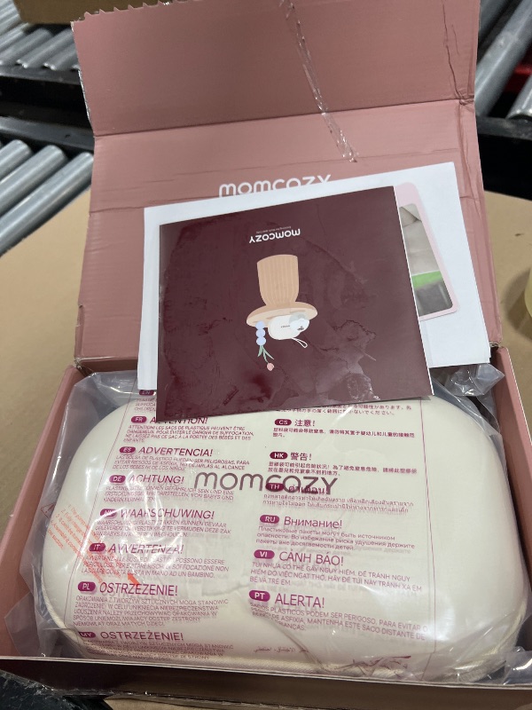 Photo 1 of Momcozy M5 Smart APP Controlled Wearable Breast Pump, Hands-Free Wireless Electric Pump, 3 Modes 9 Suction Levels, BPA-Free, Portable Lightweight, 24mm Flange, 2-Pack Quill Gray