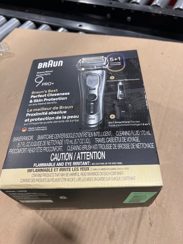 Photo 1 of Braun Series 9 PRO+ Electric Shaver, Wet & Dry Razor, Pro SensoAdapt, 6in1 SmartCare Center, 9697CC, Silver