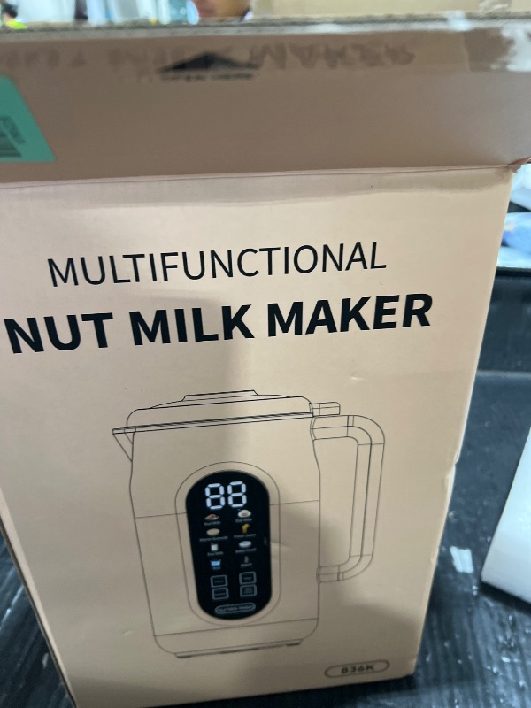 Photo 1 of 10 in 1 Nut Milk Maker Machine, 42oz IMD Screen Almond Milk Maker, Soy Milk Maker with Self-Cleaning, Delay Start, Keep Warm, Boil Water, Automatic Plant-Based Milk Blender for Soybean, Oat, Coconut
